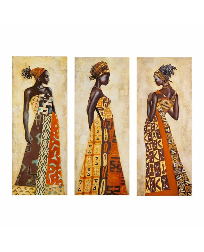 ΠΙΝΑΚΑΣ ΤΡΙΠΤΥΧΟ MDF AFRICAL STYLE WOMEN HM7204.03 60X0,3X50 εκ.