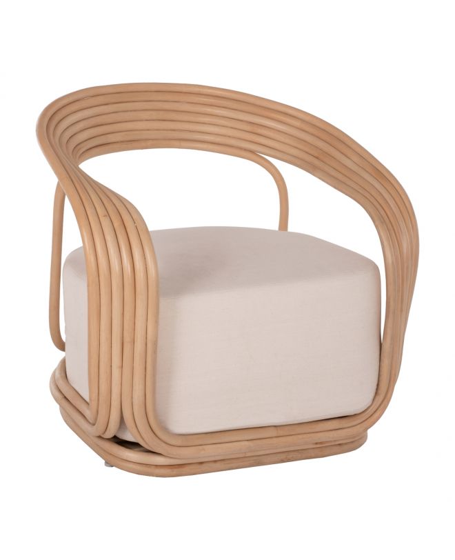 ΠΟΛΥΘΡΟΝΑ DUCHESS ΑΠΟ RATTAN ΦΥΣΙΚΟ ΜΕ ΜΑΞΙΛΑΡΙ HM9478 81x59x70 εκ.