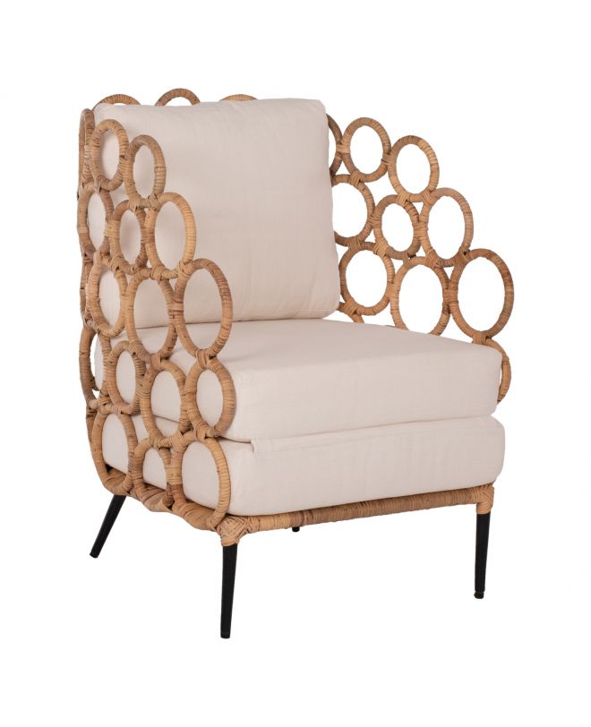ΠΟΛΥΘΡΟΝΑ HM9341 ΑΠΟ RATTAN-ΜΕΤΑΛΛΟ ΦΥΣΙΚΟ ΧΡΩΜΑ 65x69x86 εκ.