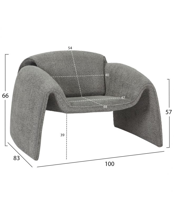 ΠΟΛΥΘΡΟΝΑ LAFORGE HM9679.01 ΓΚΡΙ ΥΦΑΣΜΑ-ΜΕΤΑΛΛΙΚΟΣ ΣΚΕΛΕΤΟΣ 100x83x66Υεκ.
