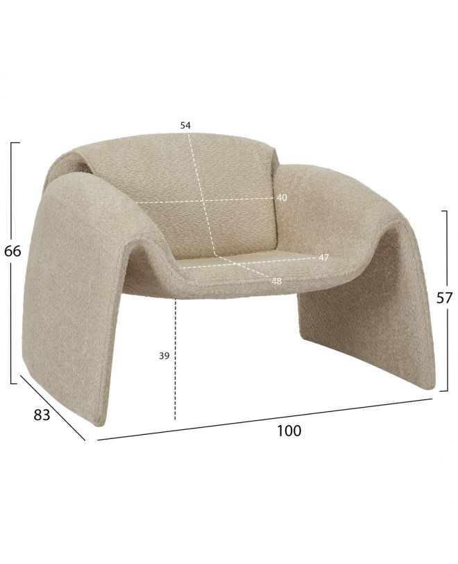 ΠΟΛΥΘΡΟΝΑ LAFORGE HM9679.03 ΜΠΕΖ ΥΦΑΣΜΑ-ΜΕΤΑΛΛΙΚΟΣ ΣΚΕΛΕΤΟΣ 100x83x66Υεκ.