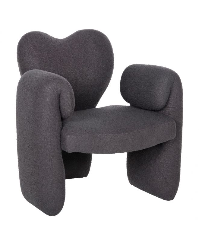 ΠΟΛΥΘΡΟΝΑ HARTT HM9777.01 ΓΚΡΙ TEDDY ΥΦΑΣΜΑ 84x74x87Yεκ.