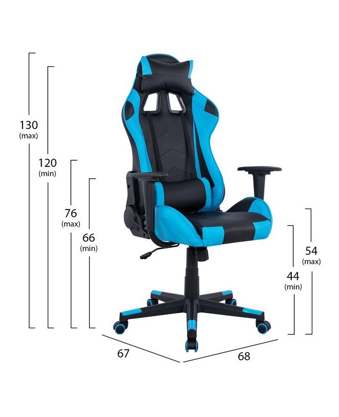 ΠΟΛΥΘΡΟΝΑ GAMING HM1137.08 ΜΑΥΡΟ-ΣΙΕΛ PU 68Χ67Χ130 ΕΚ