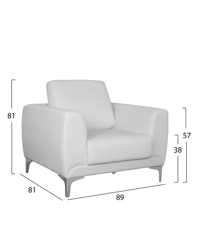 ΠΟΛΥΘΡΟΝΑ KENZIE HM3121.12 ΜΕ ΛΕΥΚΟ PU 89x81x81 εκ.