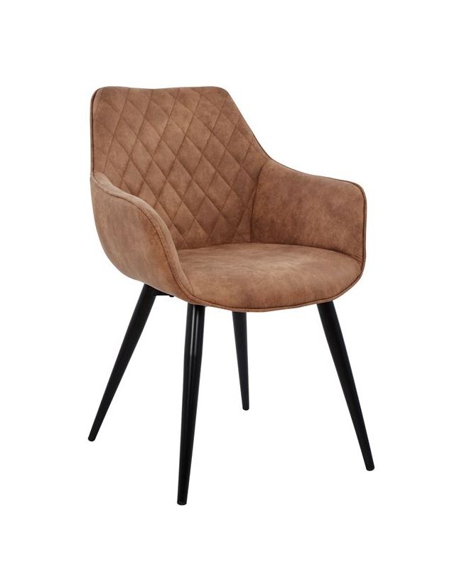 ΠΟΛΥΘΡΟΝΑ MANDO HM8006.03 ΜΕ ΚΑΦΕ NUBUCK ΥΦΑΣΜΑ 60x60x84 εκ.