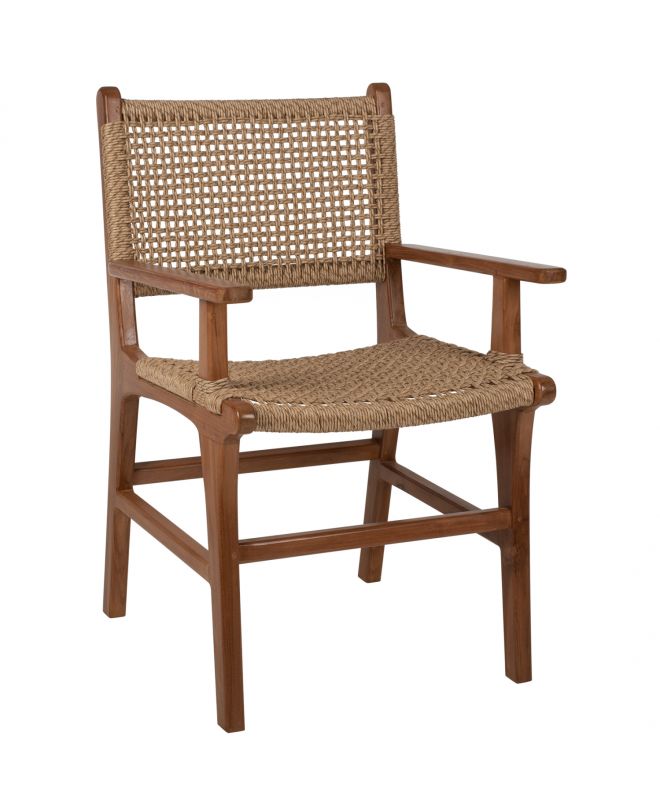 ΠΟΛΥΘΡΟΝΑ ΜΑΣΙΦ ΞΥΛΟ ΤEAK ΦΥΣΙΚΟ RATTAN ΣΧΟΙΝΙ 54Χ55Χ86Υεκ.HM9385.01