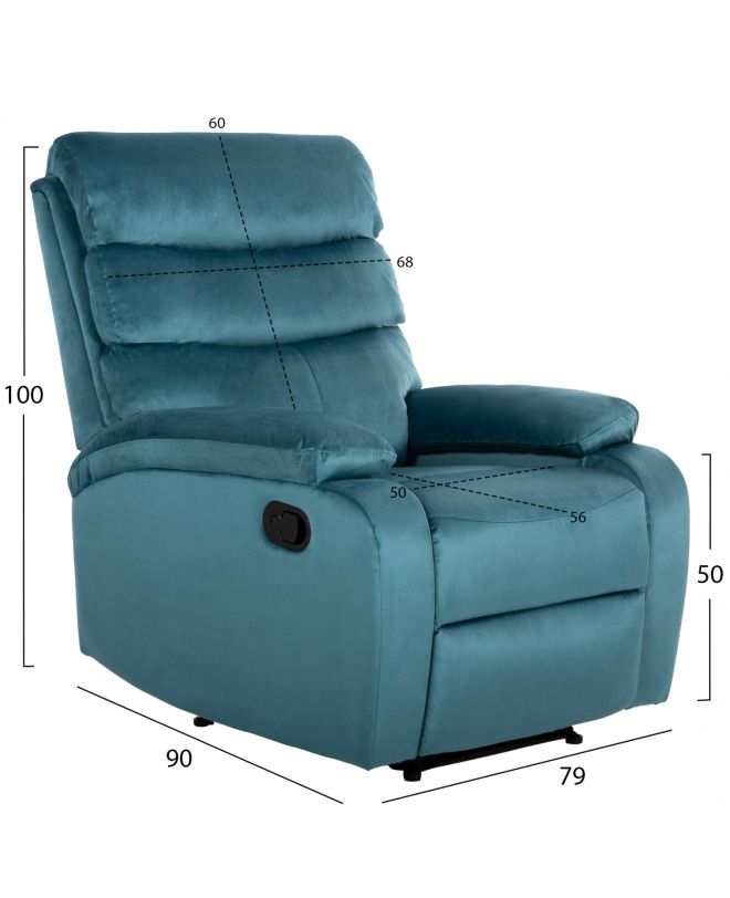 ΠΟΛΥΘΡΟΝΑ RELAX YASUMU HM9783.06 ΜΕΝΤΑ ΒΕΛΟΥΔΟ 80x93x100Υεκ.
