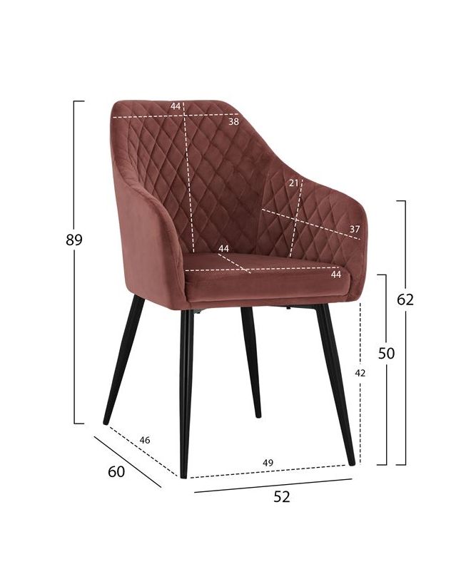 ΠΟΛΥΘΡΟΝΑΚΙ CHARLES HM8522.02 ΜΕ ΒΕΛΟΥΔΟ ΣΑΠΙΟ ΜΗΛΟ 52x60x89Υ εκ.