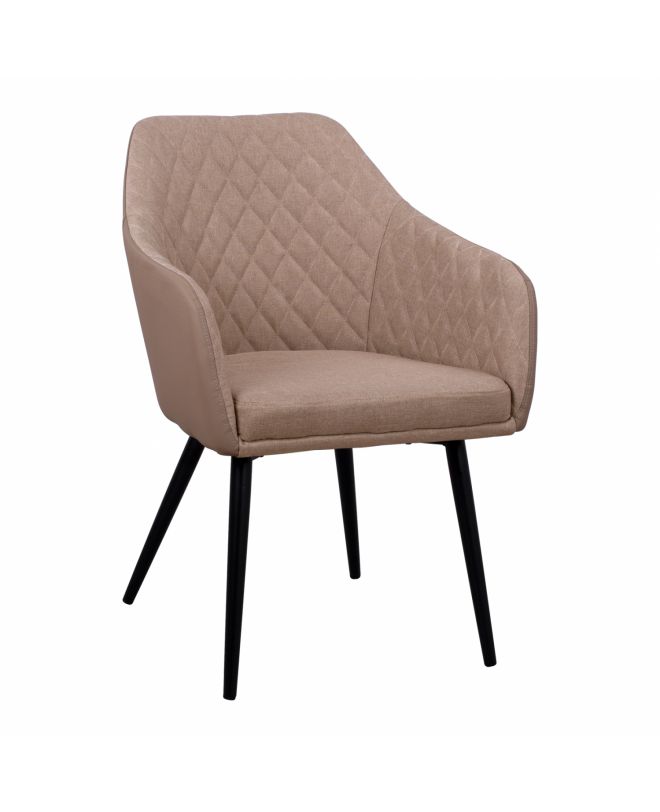 ΠΟΛΥΘΡΟΝΑΚΙ CHARLES HM8522.07 ΜΕ ΥΦΑΣΜΑ ΜΠΕΖ & PU ΜΠΕΖ 57x63x83Υ εκ.