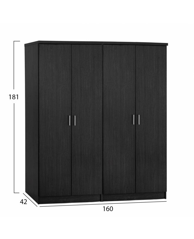ΣΕΤ 2 ΤΜΧ ΝΤΟΥΛΑΠΑ 4ΦΥΛΛΗ ZEBRANO 160X42X181 HM11350.01
