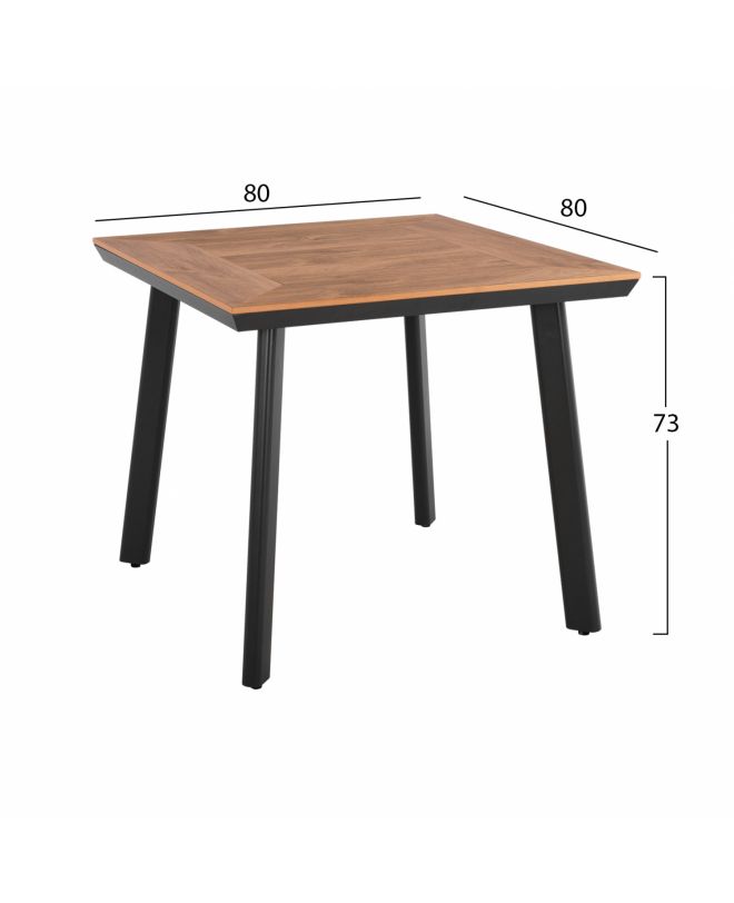 ΣΕΤ ΤΡΑΠΕΖΑΡΙΑ 3ΤΜΧ ΤΡΑΠΕΖΙ ΑΛΟΥΜΙΝΙΟΥ 80X80 & ΠΟΛΥΘΡΟΝΕΣ ΑΝΘΡΑΚΙ HM11444