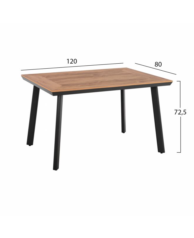 ΣΕΤ ΤΡΑΠΕΖΑΡΙΑΣ 5ΤΜΧ ΤΡΑΠΕΖΙ ΑΝΘΡΑΚΙ 120x80 ΚΑΙ ΠΟΛΥΘΡΟΝΑ ΜΕ ΣΧΟΙΝΙ HM11535.02