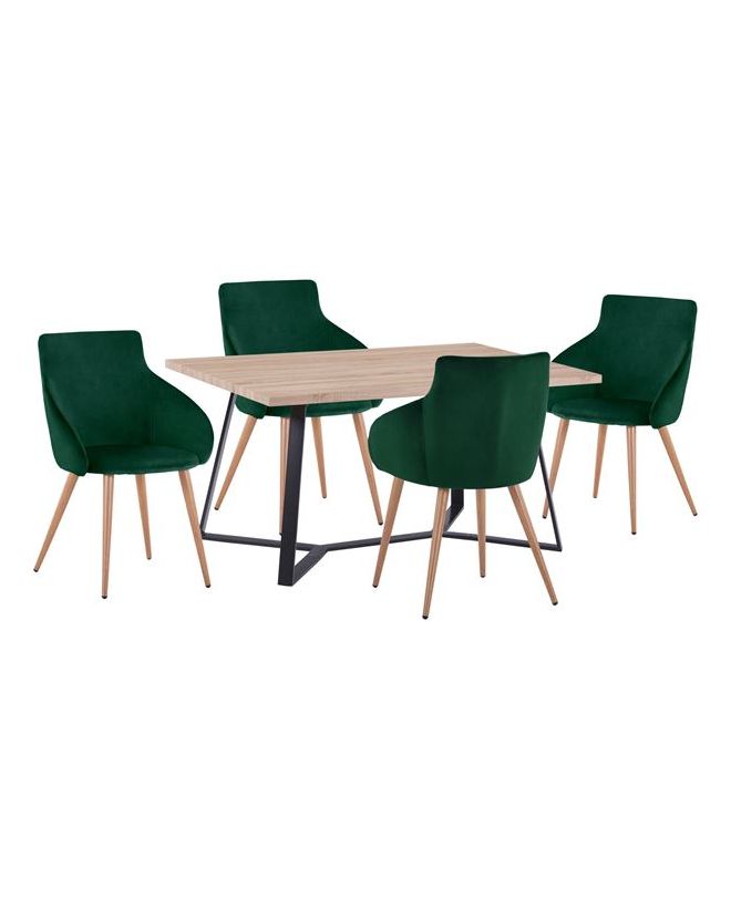 ΣΕΤ ΤΡΑΠΕΖΑΡΙΑΣ HM11182 5ΤΜΧ ΤΡΑΠΕΖΙ ALDWIN MDF & ΚΑΡΕΚΛΕΣ IVY ΚΥΠΑΡΙΣΣΙ ΒΕΛΟΥΔΟ
