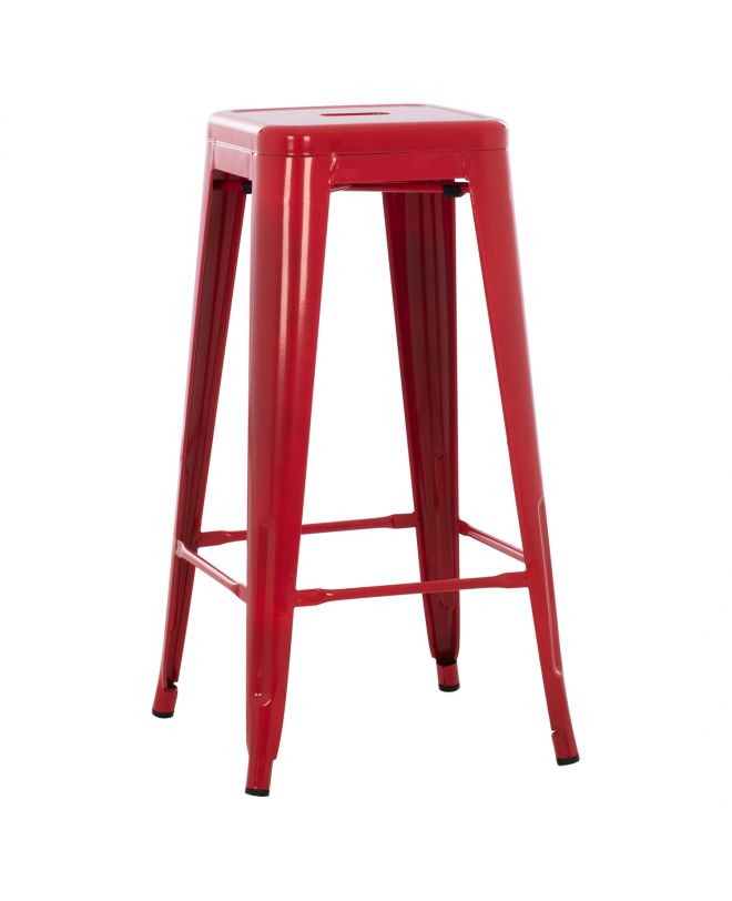 ΣΚΑΜΠΟ BAR ΜΕΤΑΛΛΙΚΟ MELITA ΣΕ ΚΟΚΚΙΝΟ HM8642.04 43x43x78 εκ.