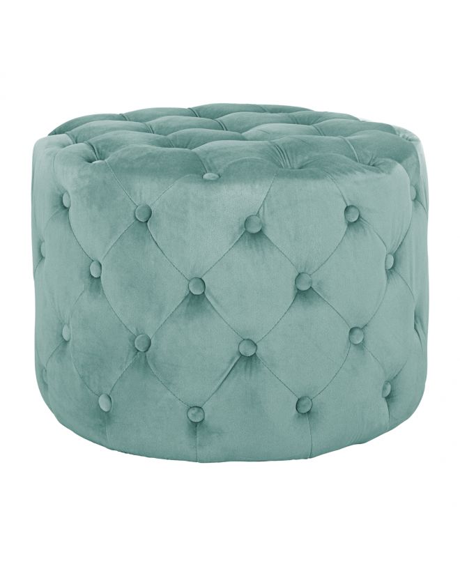 ΣΚΑΜΠΟ KASSIE ΦΥΣΤΙΚΙ ΒΕΛΟΥΔΟ ΤΥΠΟΥ CHESTERFIELD HM8406.07 Φ60X43Υ εκ.