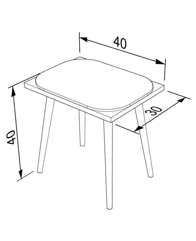 ΣΚΑΜΠΟ ΤΟΥΑΛΕΤΑΣ DAYANITA ΜΕ ΜΑΞΙΛΑΡΙ HM9209 SONAMA ΛΕΥΚΟ 40x30x40Y εκ.