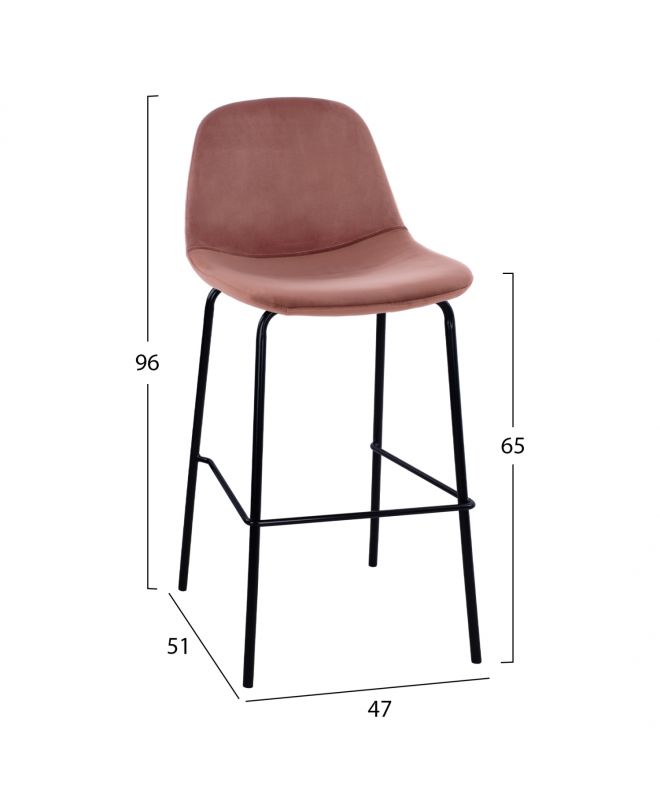 ΣΚΑΜΠΟ VINCENT HM9298.12 ΜΕΣ. ΥΨΟΥΣ ΣΑΠΙΟ ΜΗΛΟ ΒΕΛΟΥΔΟ ΜΕ ΜΕΤΑΛΛΙΚΑ ΠΟΔΙΑ 47x51x96 εκ.