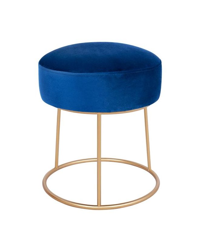ΣΚΑΜΠΟ KARLO HM8411.08 ΜΠΛΕ ΒΕΛΟΥΔΟ ΜΕ ΧΡΥΣΗ ΒΑΣΗ Φ36x38Υ εκ.