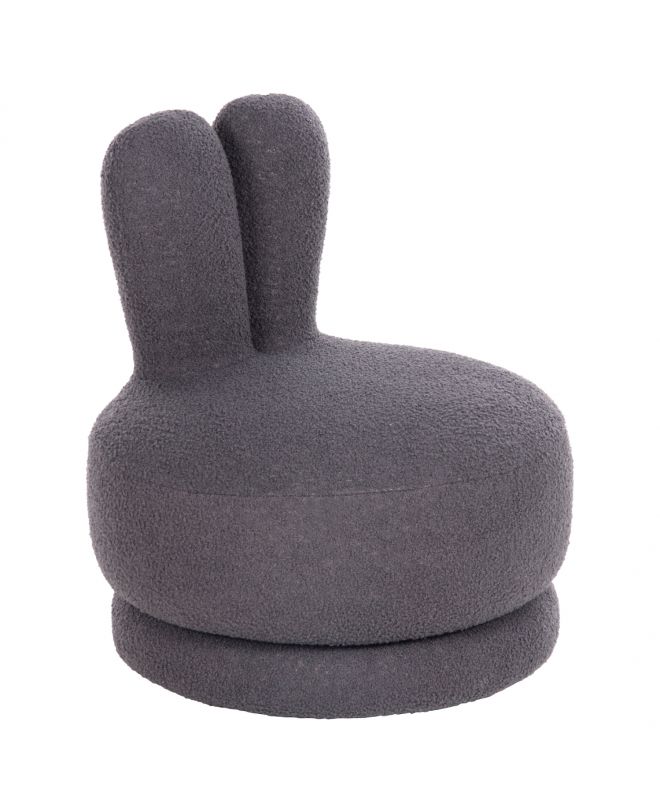 ΣΚΑΜΠΟ ΜΕ ΠΛΑΤΗ ΠΕΡΙΣΤΡΕΦΟΜΕΝΟ FRIVO HM9774.01 ΓΚΡΙ TEDDY ΥΦΑΣΜΑ 51x51x61Υεκ