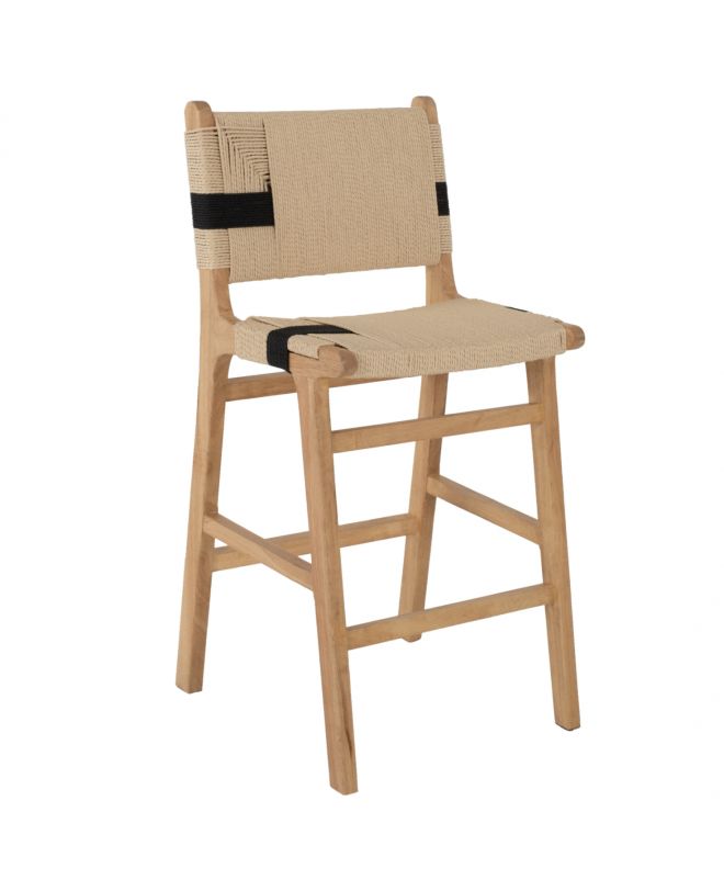 ΣΚΑΜΠΟ ΜΕΣΑΙΟΥ ΥΨΟΥΣ HM9325.01 RUBBERWOOD & ΣΧΟΙΝΙ-ΦΥΣΙΚΟ RUSTIC 45x46x95Υεκ.