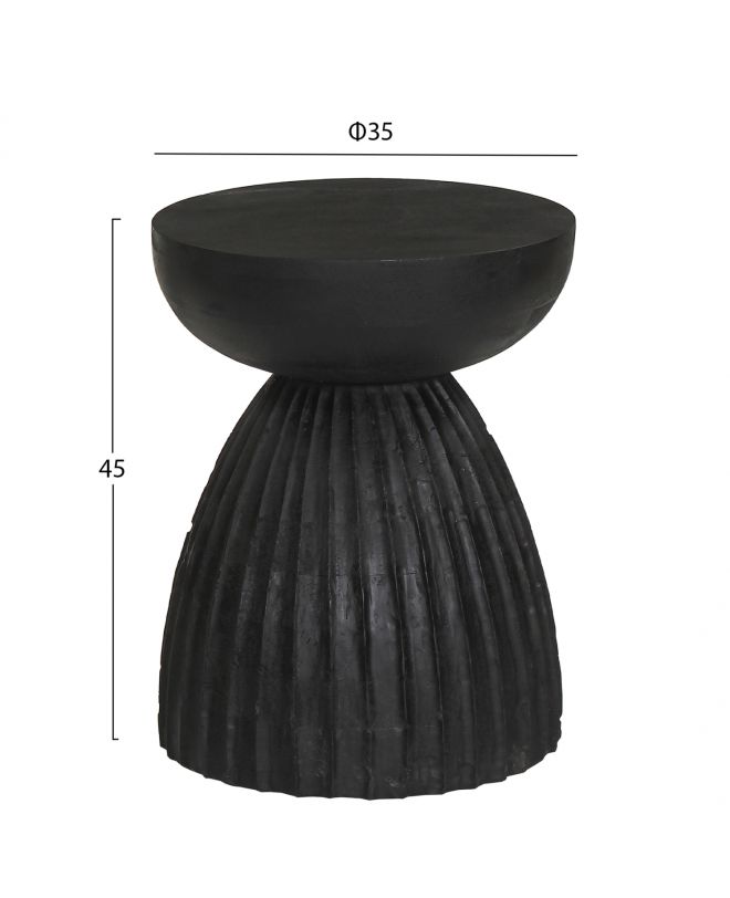 ΣΚΑΜΠΟ ΣΤΡΟΓΓΥΛΟ SCALLOP HM9702 ΜΑΣΙΦ MANGO ΣΕ ΣΕ ΜΑΥΡΟ ΧΡΩΜΑ Φ35x45Υεκ.