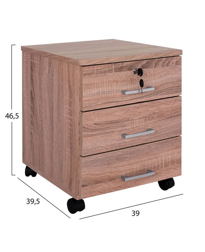 ΣΥΡΤΑΡΙΕΡΑ ΓΡΑΦΕΙΟΥ HM2282.02 ΣΕ ΧΡΩΜΑ SONAMA 39x39,5x46,5