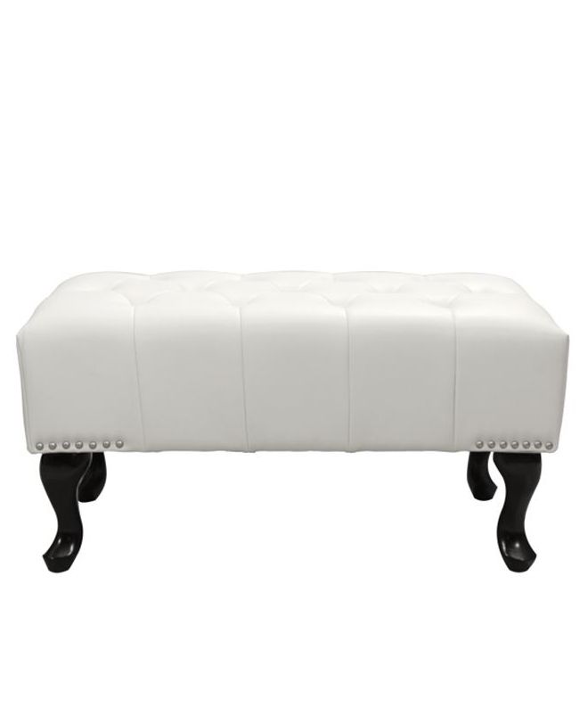 ΤΑΜΠΟΥΡΕ ΥΠΟΠΟΔΙΟ T.CHESTERFIELD EMMA HM226.02 PU ΛΕΥΚΟ ΜΑΤ 80χ46χ42εκ