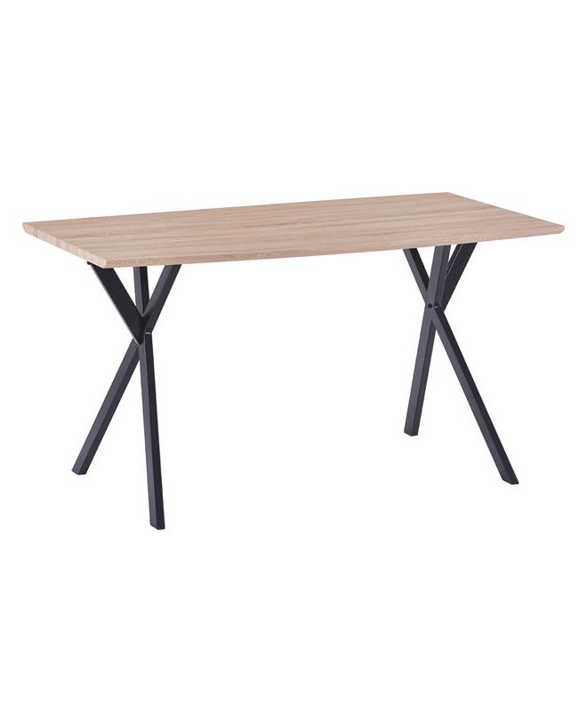 ΤΡΑΠΕΖΙ ALARICK HM8550.01 ΜΕ MDF ΕΠΙΦΑΝΕΙΑ SONAMA & ΜΕΤΑΛΛΙΚΑ ΠΟΔΙΑ 140X80X75Υ εκ.