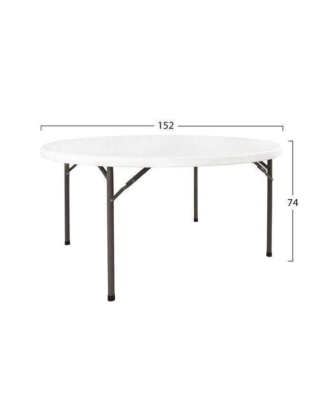 ΤΡΑΠΕΖΙ CATERING-ΣΥΝΕΔΡΙΟΥ HM5043 Φ152Χ74εκ ΠΤΥΣΣΟΜΕΝΟ ΣΤΡΟΓΓΥΛΟ
