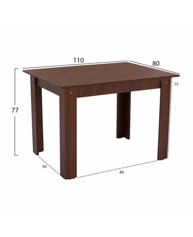 ΤΡΑΠΕΖΙ ΚΟΥΖΙΝΑΣ 110x80x77Υεκ. ΚΑΡΥΔΙ HM2428.04