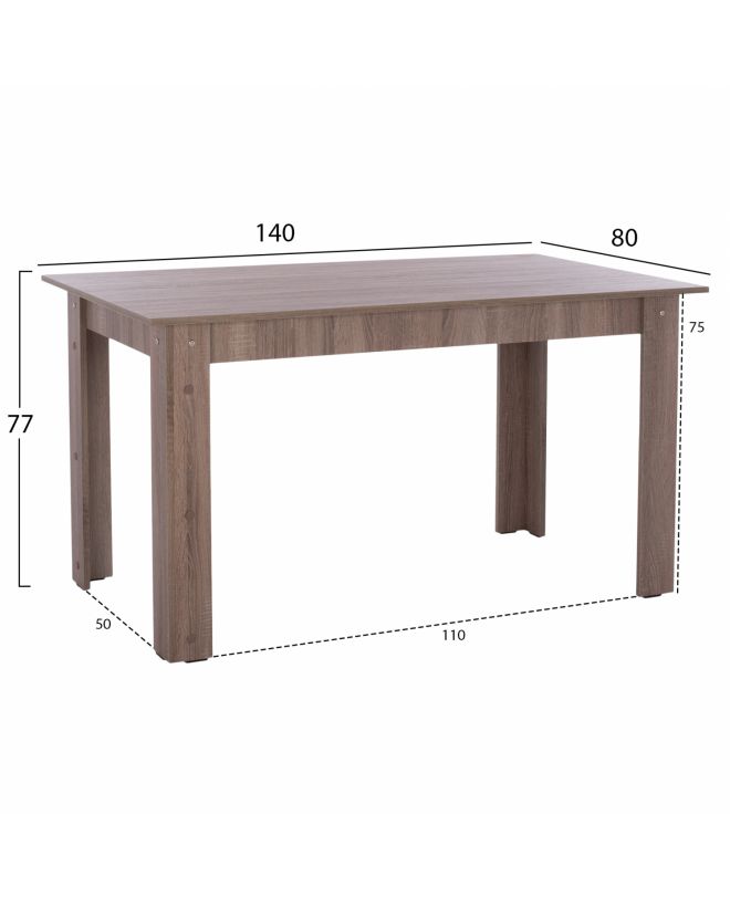 ΤΡΑΠΕΖΙ ΚΟΥΖΙΝΑΣ KELVIN 140x80x77Υ εκ. SONAMA OAK TRUFFLE HM2429.05
