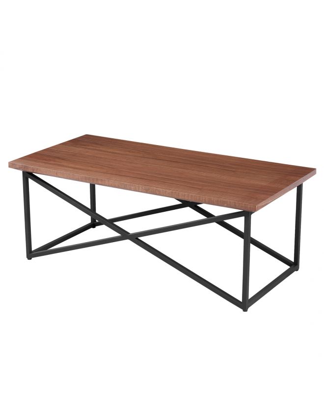 ΤΡΑΠΕΖΙ ΣΑΛΟΝΙΟΥ HM9469.02 MDF ΜΕ ΚΑΠΛΑΜΑ ΑΠΟ ΞΥΛΟ ΦΡΑΞΟΥ 120x60x45,5Yεκ.