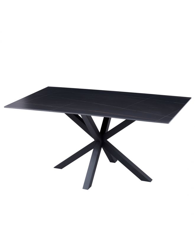 ΤΡΑΠΕΖΙ ΣΑΛΟΝΙΟΥ HM9470.04 BLACK MARBLE-ΜΑΥΡΗ ΜΕΤΑΛ.ΒΑΣΗ 120x60x45,5Yεκ.