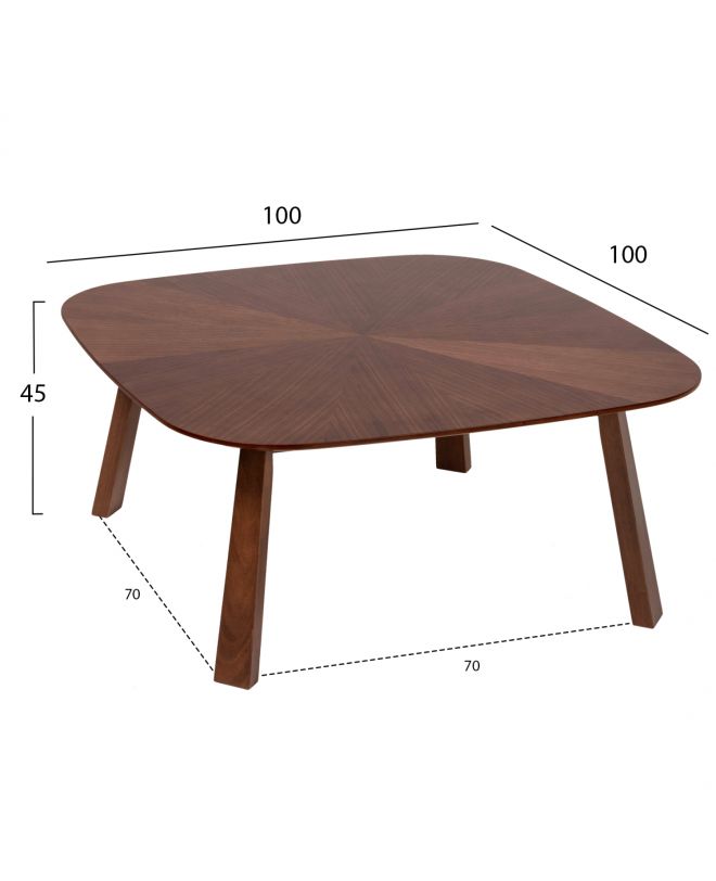 ΤΡΑΠΕΖΙ ΣΑΛΟΝΙΟΥ RINER HM9738 MDF ΜΕ ΚΑΠΛΑΜΑ ΚΑΡΥΔΙΑΣ 100x100x45Yεκ.